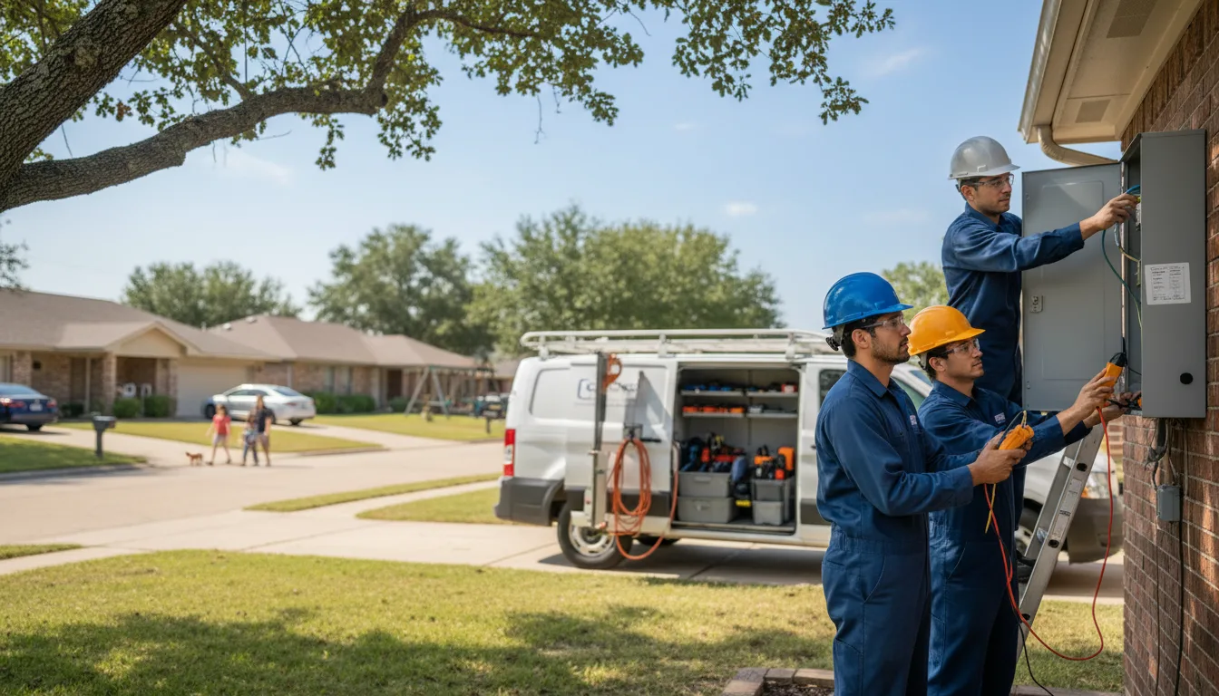 Certified electrician providing emergency electrical services in Millican, TX